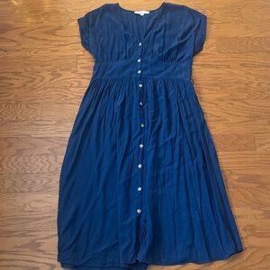 Loft button down midi dress